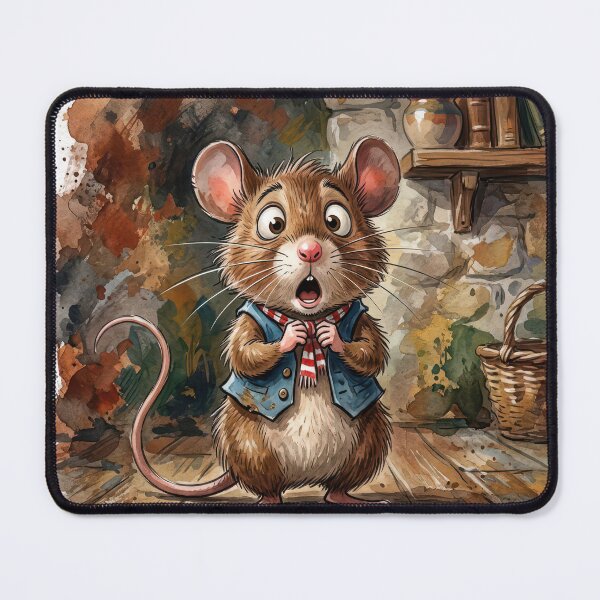 Item preview, Surprised Mouse In Watercolor designed and sold by Maria Dryfhout.