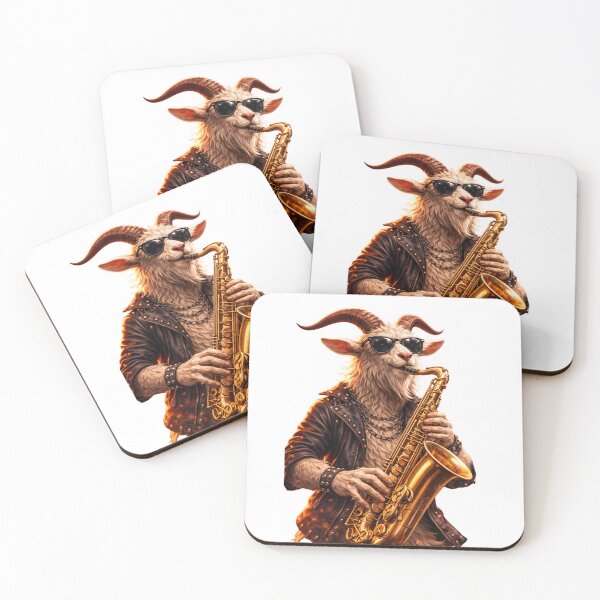 Item preview, Goat playing Saxophone designed and sold by DaveysDesigns.