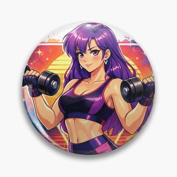 Item preview, Retro Neon 80s Anime Fitness Girl designed and sold by JonelleTshirts.