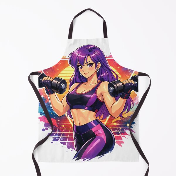 Item preview, Retro Neon 80s Anime Fitness Girl designed and sold by JonelleTshirts.