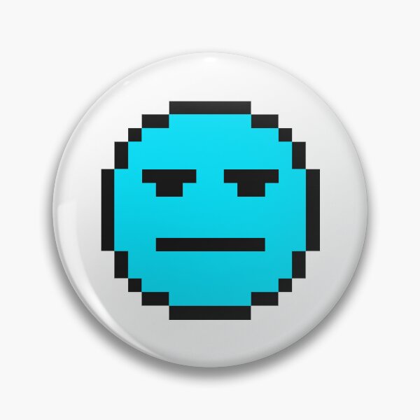 Item preview, Annoyed Pixel Face – 8-Bit Mood Emoji designed and sold by LOOKFULL.
