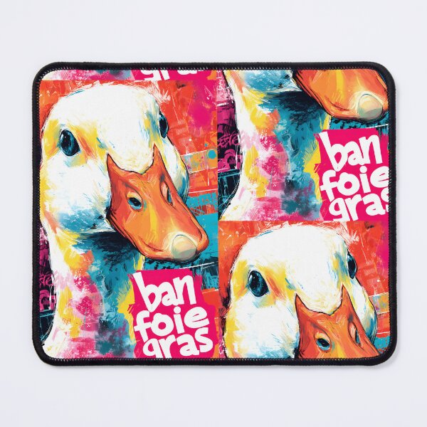 Item preview, Stand with Compassion Through Colorful Duck Protest Art with Bold Anti Foie Gras Message designed and sold by OlfactoART Studio.