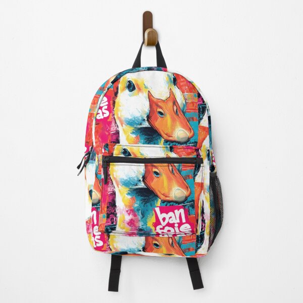 Item preview, Stand with Compassion Through Colorful Duck Protest Art with Bold Anti Foie Gras Message designed and sold by OlfactoART Studio.