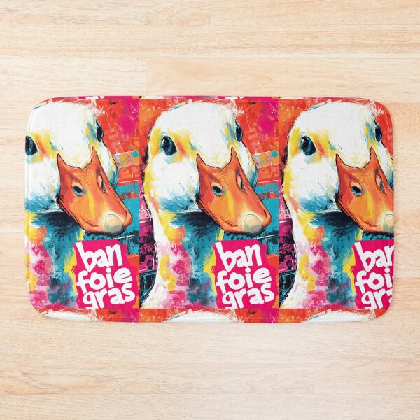 Item preview, Stand with Compassion Through Colorful Duck Protest Art with Bold Anti Foie Gras Message designed and sold by OlfactoART Studio.