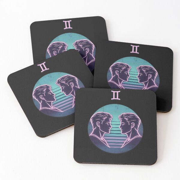 Item preview, Gemini Zodiac Sign – Retro Neon Twins designed and sold by DPSz.