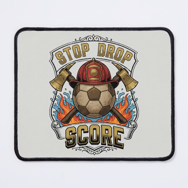 Item preview, Stop Drop Score - Firefighter Soccer Badge designed and sold by DigitalGlade.