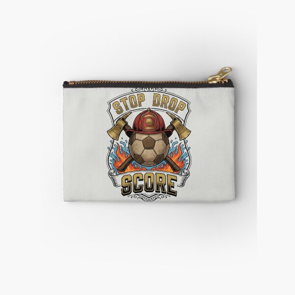Item preview, Stop Drop Score - Firefighter Soccer Badge designed and sold by DigitalGlade.