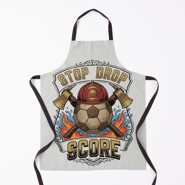 Item preview, Stop Drop Score - Firefighter Soccer Badge designed and sold by DigitalGlade.