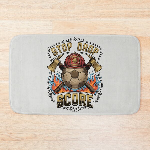 Item preview, Stop Drop Score - Firefighter Soccer Badge designed and sold by DigitalGlade.