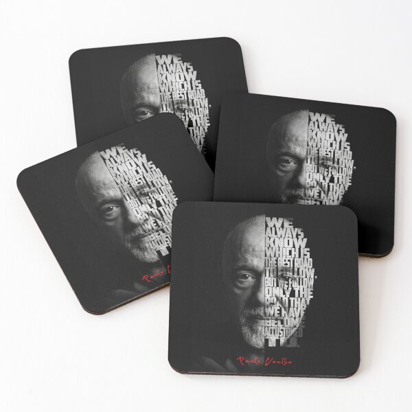 Item preview, Paulo Coelho Split Face Quote Poster designed and sold by Enea Kelo.