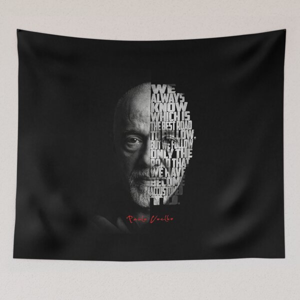 Item preview, Paulo Coelho Split Face Quote Poster designed and sold by Enea Kelo.