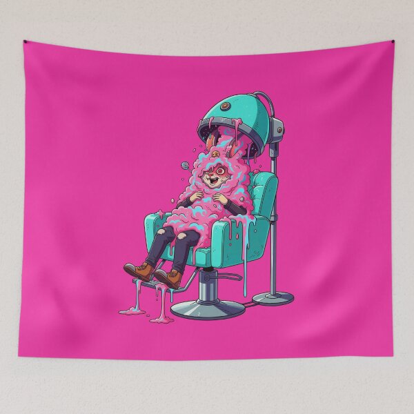 Item preview, Cotton Candy Melt Rabbit - Bubblegum Psychedelic Kawaii Grunge designed and sold by Rebel-Candy.