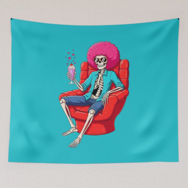 Item preview, Pink Puff Paradise Skeleton - Retro Kawaii Milkshake designed and sold by Rebel-Candy.