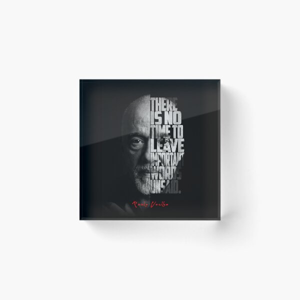 Item preview, Paulo Coelho Split Face Quote Poster designed and sold by Enea Kelo.