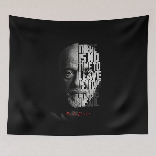 Item preview, Paulo Coelho Split Face Quote Poster designed and sold by Enea Kelo.