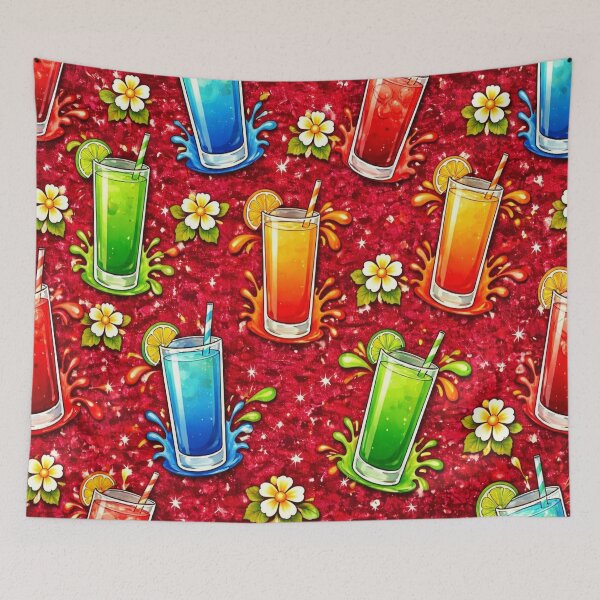 Item preview, Sparkle Red Cocktail Splash Pattern designed and sold by VividOddityCo.