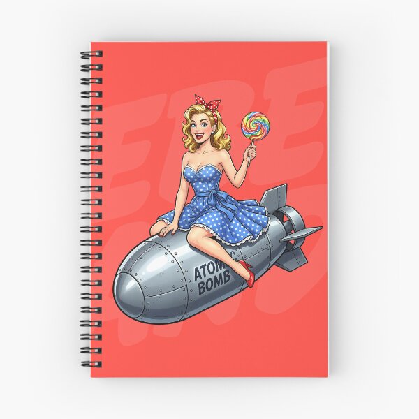 Item preview, Sweet Bomb Pinup Retro Rocket - Vintage Kitsch Bomb designed and sold by Rebel-Candy.