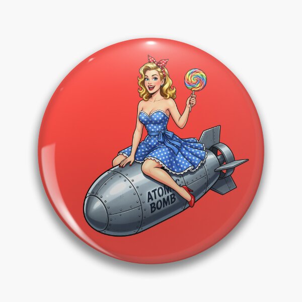 Item preview, Sweet Bomb Pinup Retro Rocket - Vintage Kitsch Bomb designed and sold by Rebel-Candy.