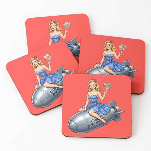 Item preview, Sweet Bomb Pinup Retro Rocket - Vintage Kitsch Bomb designed and sold by Rebel-Candy.