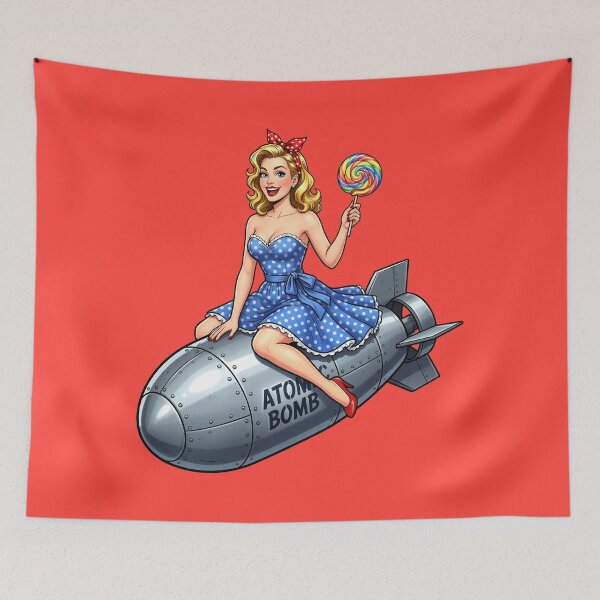 Item preview, Sweet Bomb Pinup Retro Rocket - Vintage Kitsch Bomb designed and sold by Rebel-Candy.