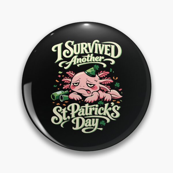 Item preview, Axolotl Survived Another St. Patrick's Day — Funny Hungover Amphibian Illustration designed and sold by NaturEdeN.