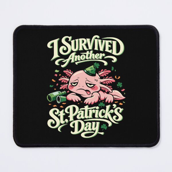 Item preview, Axolotl Survived Another St. Patrick's Day — Funny Hungover Amphibian Illustration designed and sold by NaturEdeN.