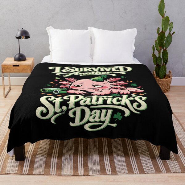 Item preview, Axolotl Survived Another St. Patrick's Day — Funny Hungover Amphibian Illustration designed and sold by NaturEdeN.