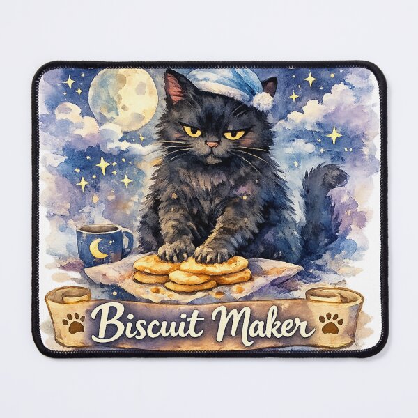 Item preview, Certified Midnight Biscuit Maker – Cute Watercolor Cat Making Biscuits Aesthetic Illustration designed and sold by StickyDelights.