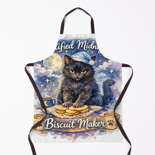 Item preview, Certified Midnight Biscuit Maker – Cute Watercolor Cat Making Biscuits Aesthetic Illustration designed and sold by StickyDelights.