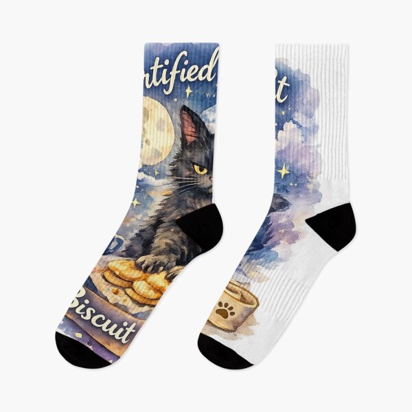 Item preview, Certified Midnight Biscuit Maker – Cute Watercolor Cat Making Biscuits Aesthetic Illustration designed and sold by StickyDelights.