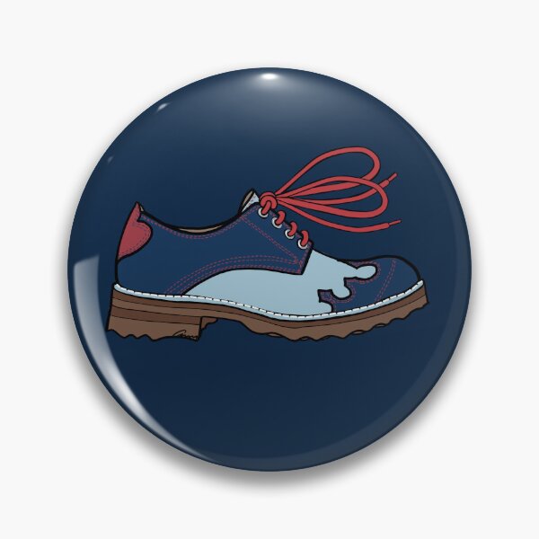 Item preview, Fluevog Danielson Oxford Shoe in Blue and Red designed and sold by anne m bray.