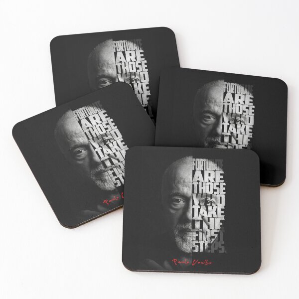 Item preview, Paulo Coelho Split Face Quote Poster designed and sold by Enea Kelo.