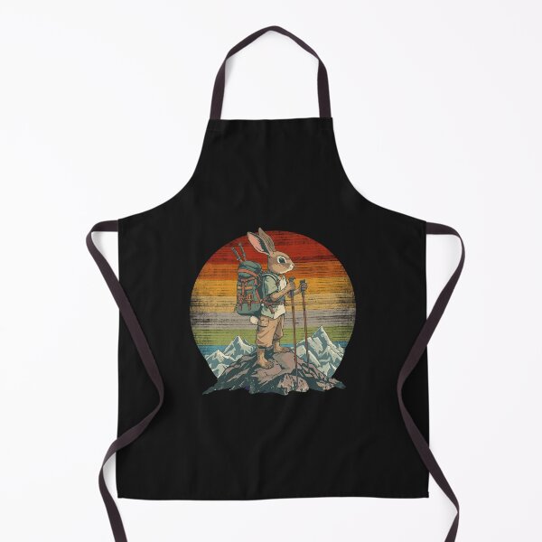 Item preview, Vintage Hiker Bunny - Retro Mountain Sunset Adventure designed and sold by Jaroslaw-S.