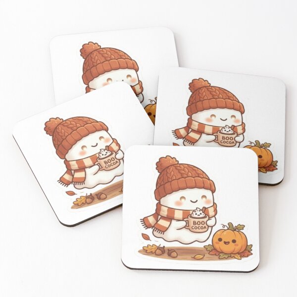 Item preview, Adorable Cozy Ghost with Pumpkin designed and sold by Kuldeep575.