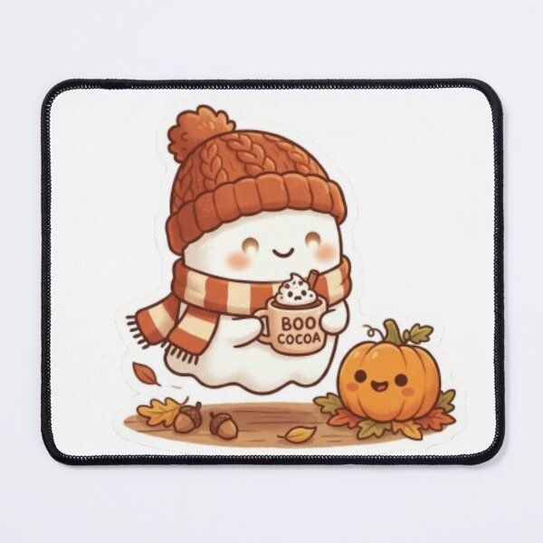 Item preview, Adorable Cozy Ghost with Pumpkin designed and sold by Kuldeep575.