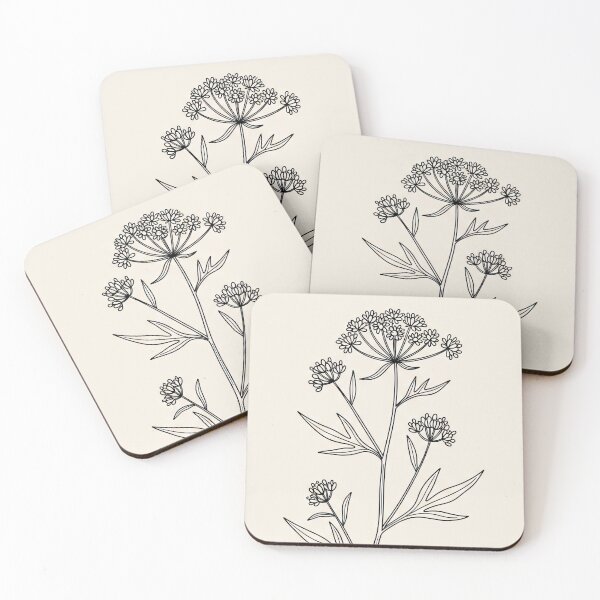 Item preview, Minimalist Wildflower Botanical Line Art designed and sold by MrHamsterDesigns.
