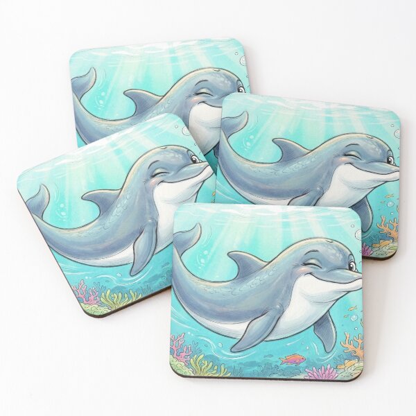 Item preview, Charismatic Dolphin Winking in a Vibrant Reef designed and sold by ndmedia.