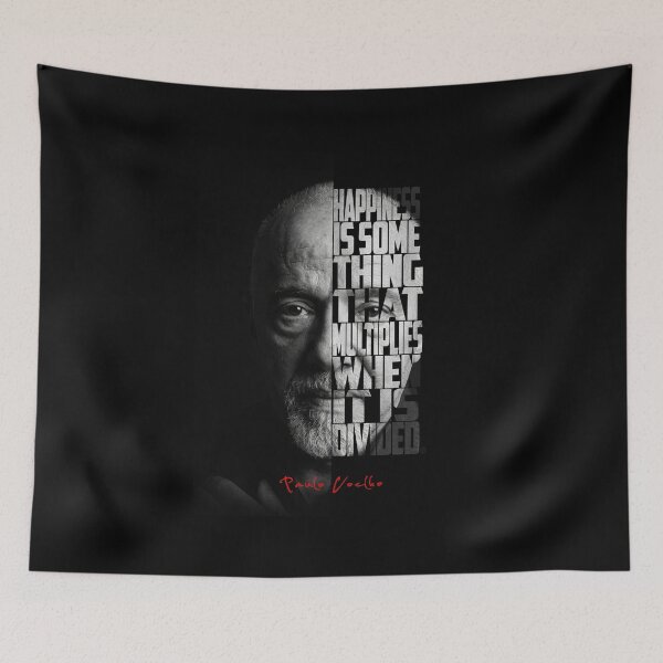 Item preview, Paulo Coelho Split Face Quote Poster designed and sold by Enea Kelo.