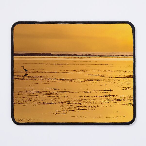 Item preview, Solo heron in a golden lit bay at dawn in Bali, Indonesia designed and sold by Michael Brewer.