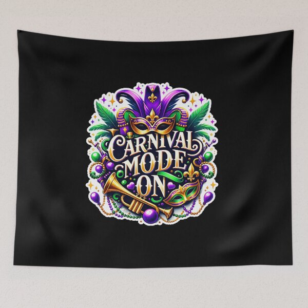 Item preview, Mardi Gras Celebration Design 2026 – Vibrant Carnival Art for Party Outfits designed and sold by artedigital99.