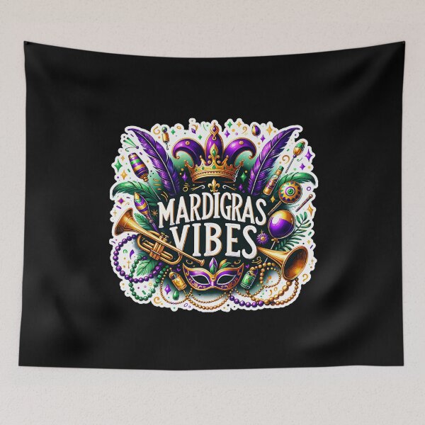 Item preview, Mardi Gras Vibes Celebration Design – Vibrant Carnival Art for Party Outfits designed and sold by artedigital99.