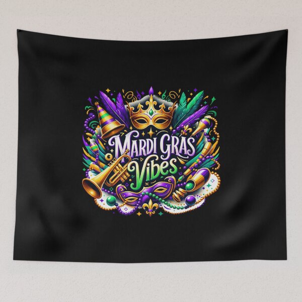 Item preview, Mardi Gras Vibes Celebration – Vibrant Carnival Art for Party Outfits designed and sold by artedigital99.