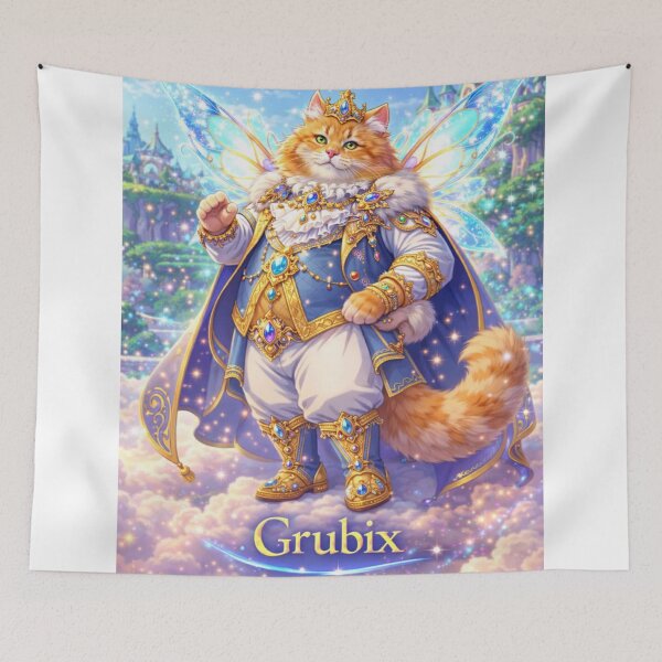 Artikelvorschau, Königliche Feenkatze Grubix – Charakter aus einem magischen Fantasy-Königreich entworfen und verkauft von GGtiger.