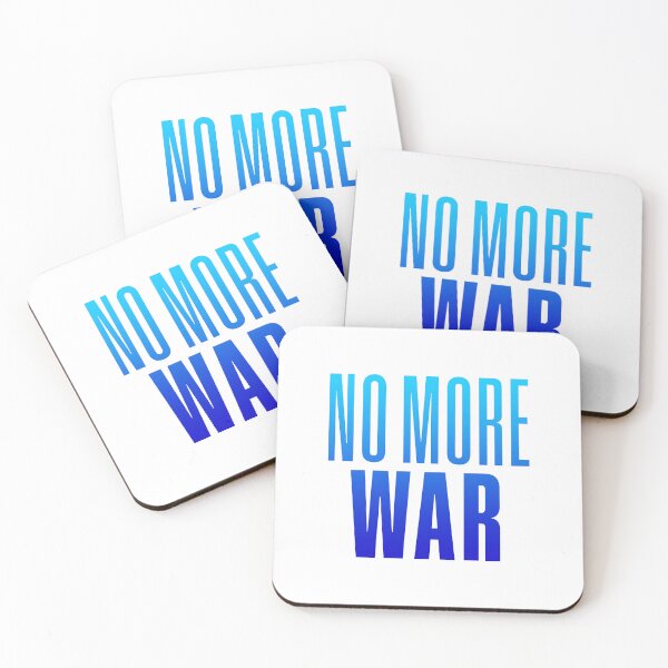 Item preview, No More War, Blue Typography designed and sold by Memes N Lore .