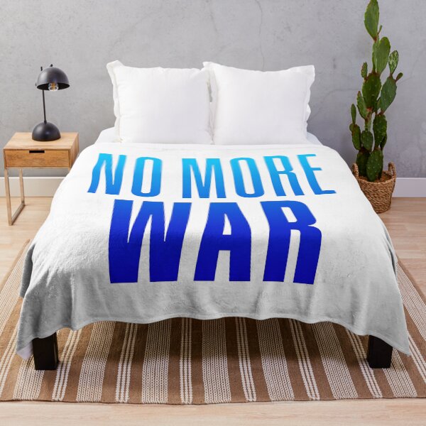 Item preview, No More War, Blue Typography designed and sold by Memes N Lore .