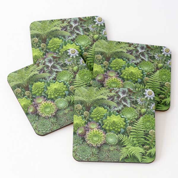 Item preview, Botanical Fractal Tapestry: Ferns, Succulents & Romanesco designed and sold by Sybille-Yates.