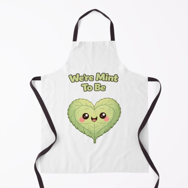 Item preview, Were Mint To Be Cute Mint Leaf Love Pun Cartoon Design. designed and sold by The-T-In-Retro.