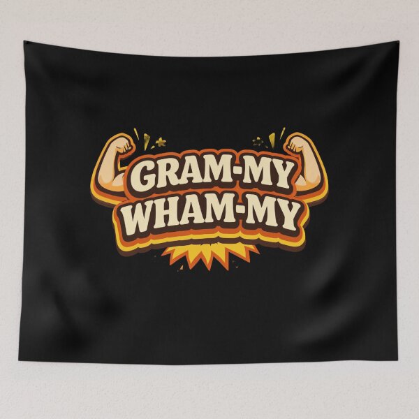 Item preview, Gram‑My Wham‑My – Strong Grandma Power Retro Flex Design designed and sold by TKOprintdesigns.