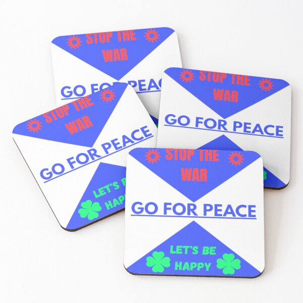Item preview, Stop the war ->  Go for Peace-> Let's be Happy designed and sold by For-Cat.