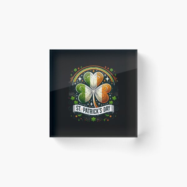 Item preview, Lucky Irish Flag Vintage Art – St. Paddy’s Day Print for Apparel & Stickers designed and sold by artedigital99.